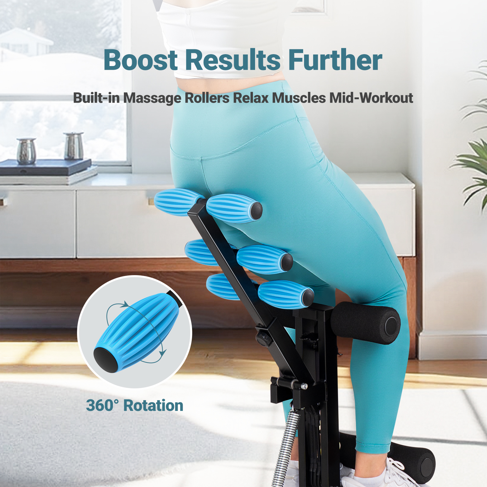 MERACH Adjustable Glutes Trainer & Deep Squat Machine - Core Leg Strengthener for Gym Workouts
