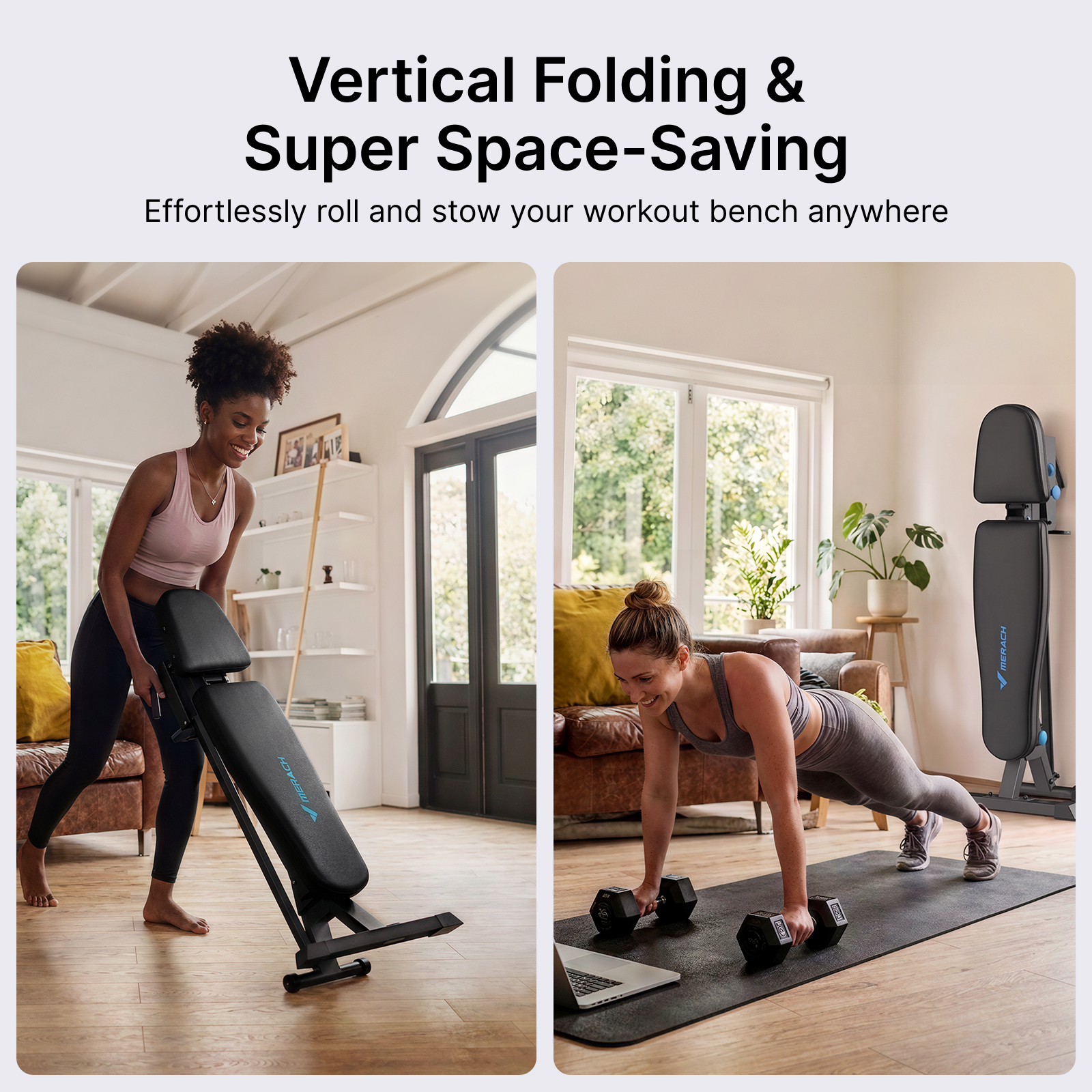 MERACH Adjustable Weight Bench Hold up to 1323lbs, Foldable Workout Bench Press for Home Gym Fitness Strength Training