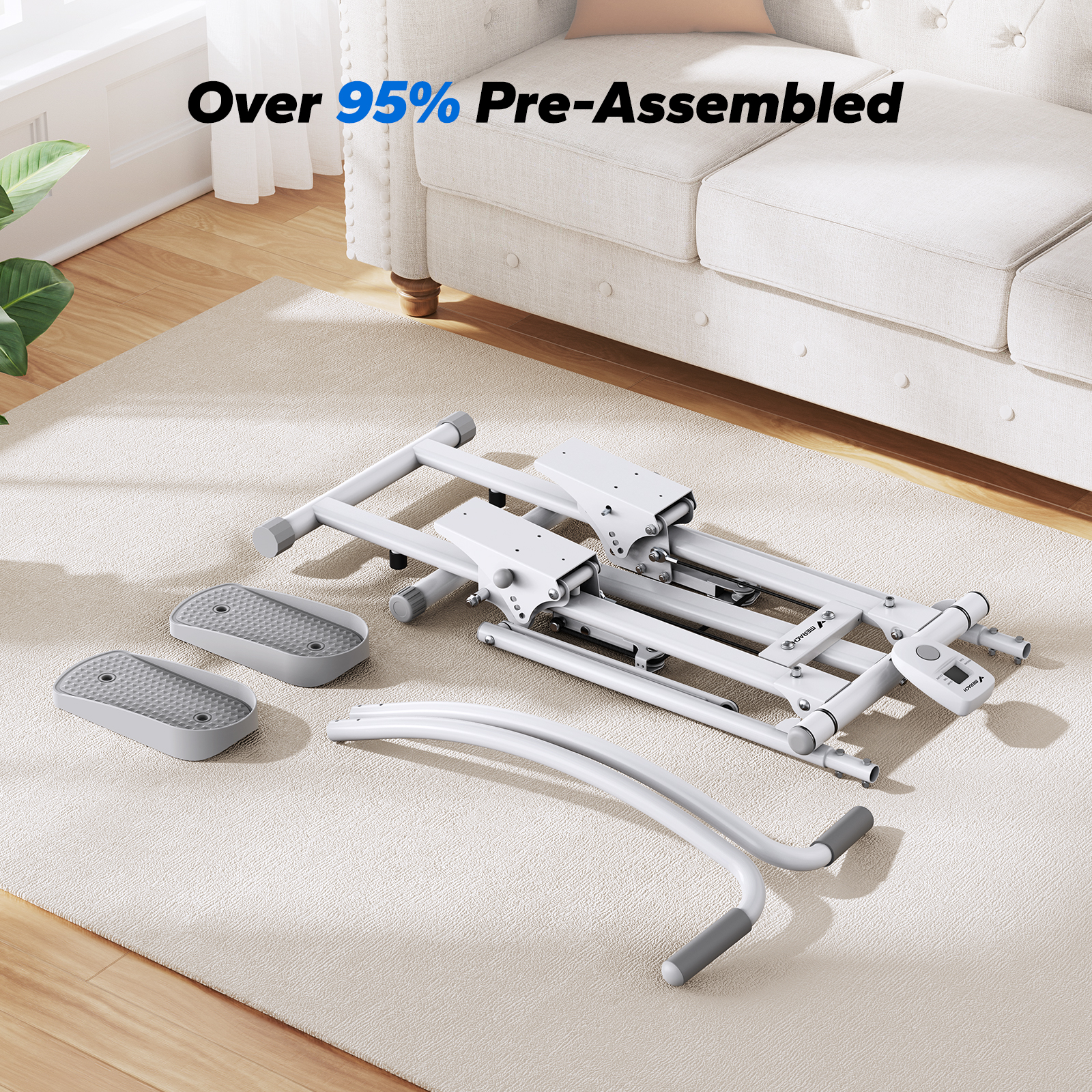 MERACH Cardio Climber Stepper Elliptical Exercise Machine, 3 in 1 Fitness Machines, Full Body Workout Cross Trainer with Adjustable Incline & 95% Pre-Assembled