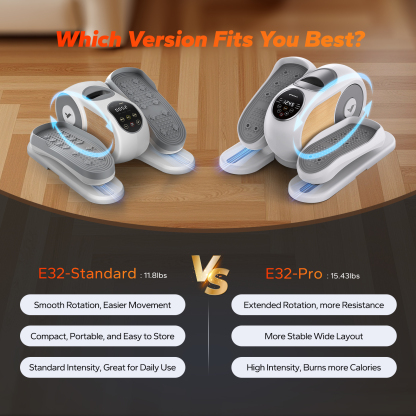 MERACH Under Desk Elliptical Machine, Compact, Quiet & Portable Seated Pedal Exerciser with Adjustable Speed, LED Display, Ideal Mini Ellipticals Elliptical Trainers for Home or Office