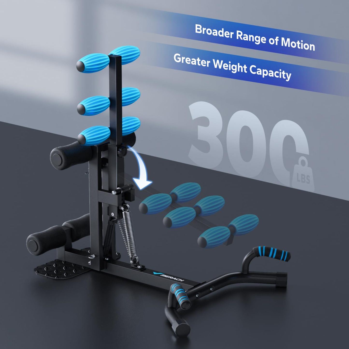 MERACH Adjustable Glutes Trainer & Deep Squat Machine - Core Leg Strengthener for Gym Workouts