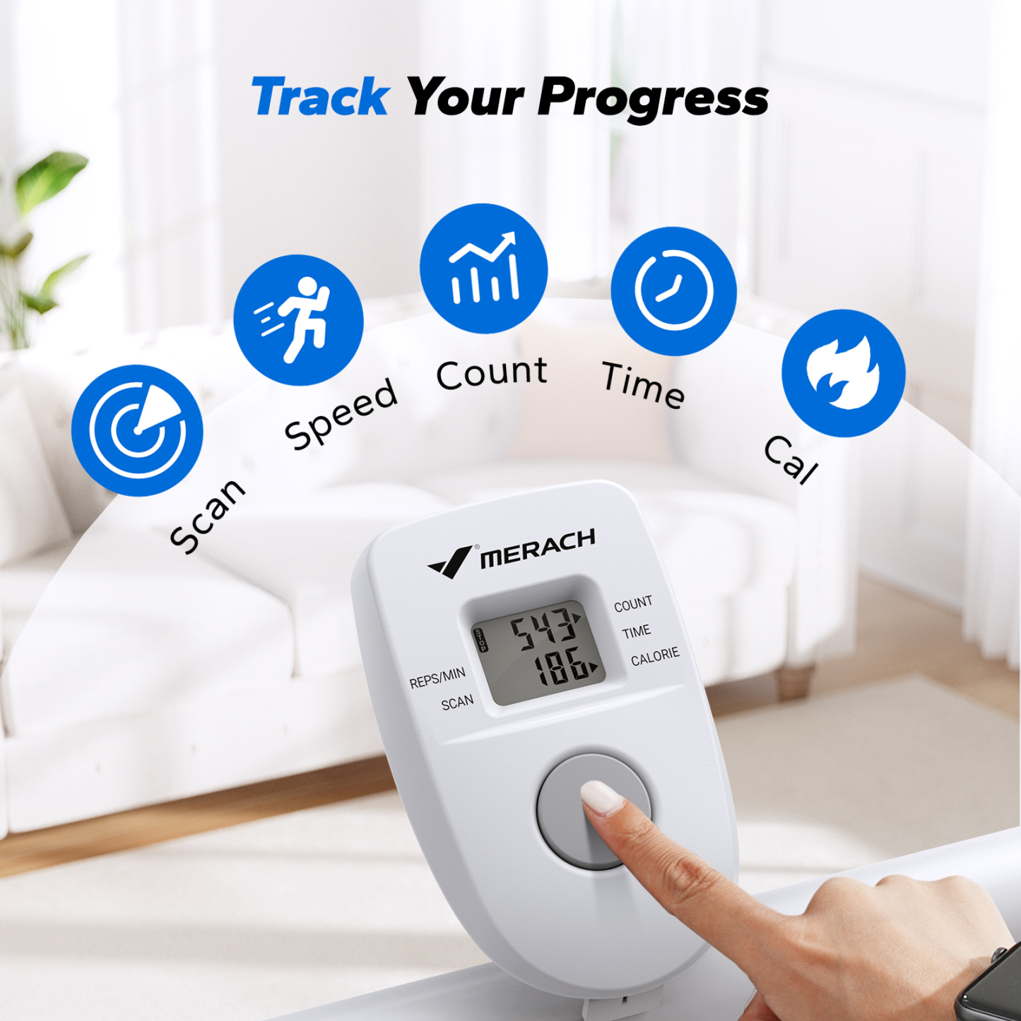 MERACH Cardio Climber Stepper Elliptical Exercise Machine, 3 in 1 Fitness Machines, Full Body Workout Cross Trainer with Adjustable Incline & 95% Pre-Assembled