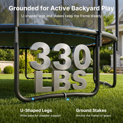 MERACH 10FT Trampoline with Enclosure for Backyard, Heavy Duty Outdoor Trampoline with Ladder, Lights & Sprinkler for Kids & Adults