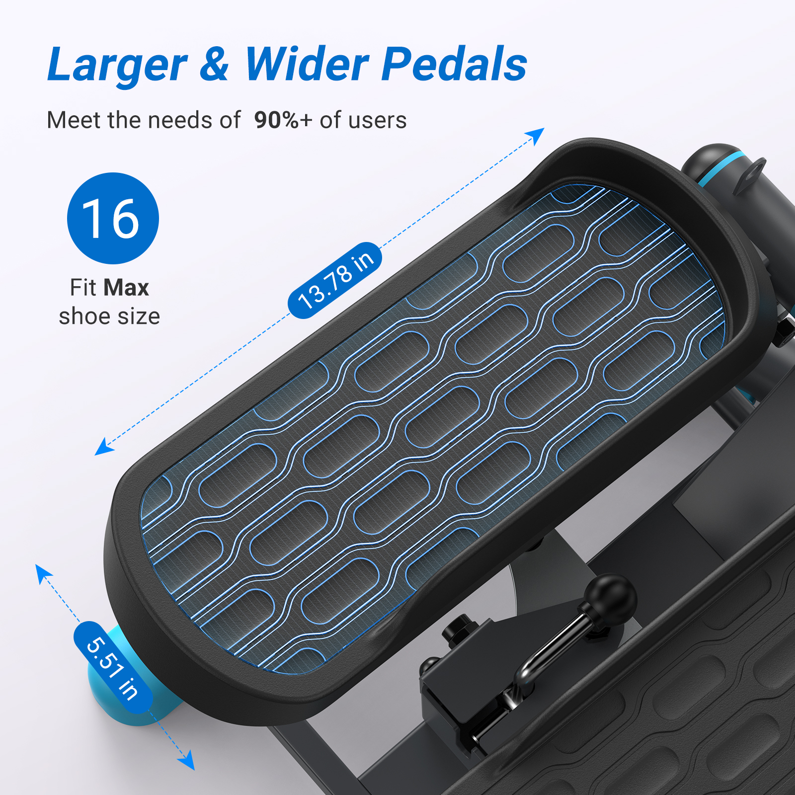 MERACH Compact Twisting Stepper with 330LBS Load Capacity & Resistance Bands for Comprehensive Full-Body Training