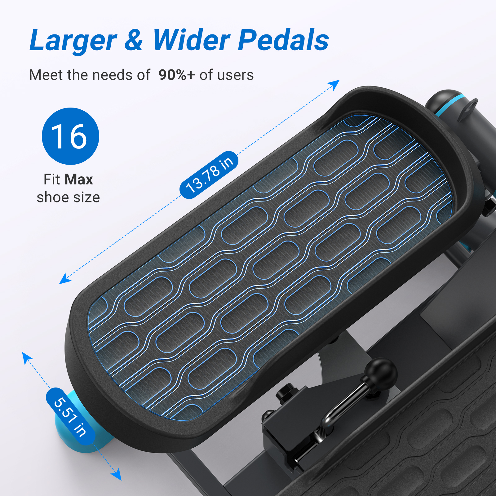 MERACH Compact Twisting Stepper with 330LBS Load Capacity & Resistance Bands for Comprehensive Full-Body Training