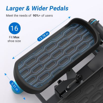 MERACH Compact Twisting Stepper with 330LBS Load Capacity & Resistance Bands for Comprehensive Full-Body Training