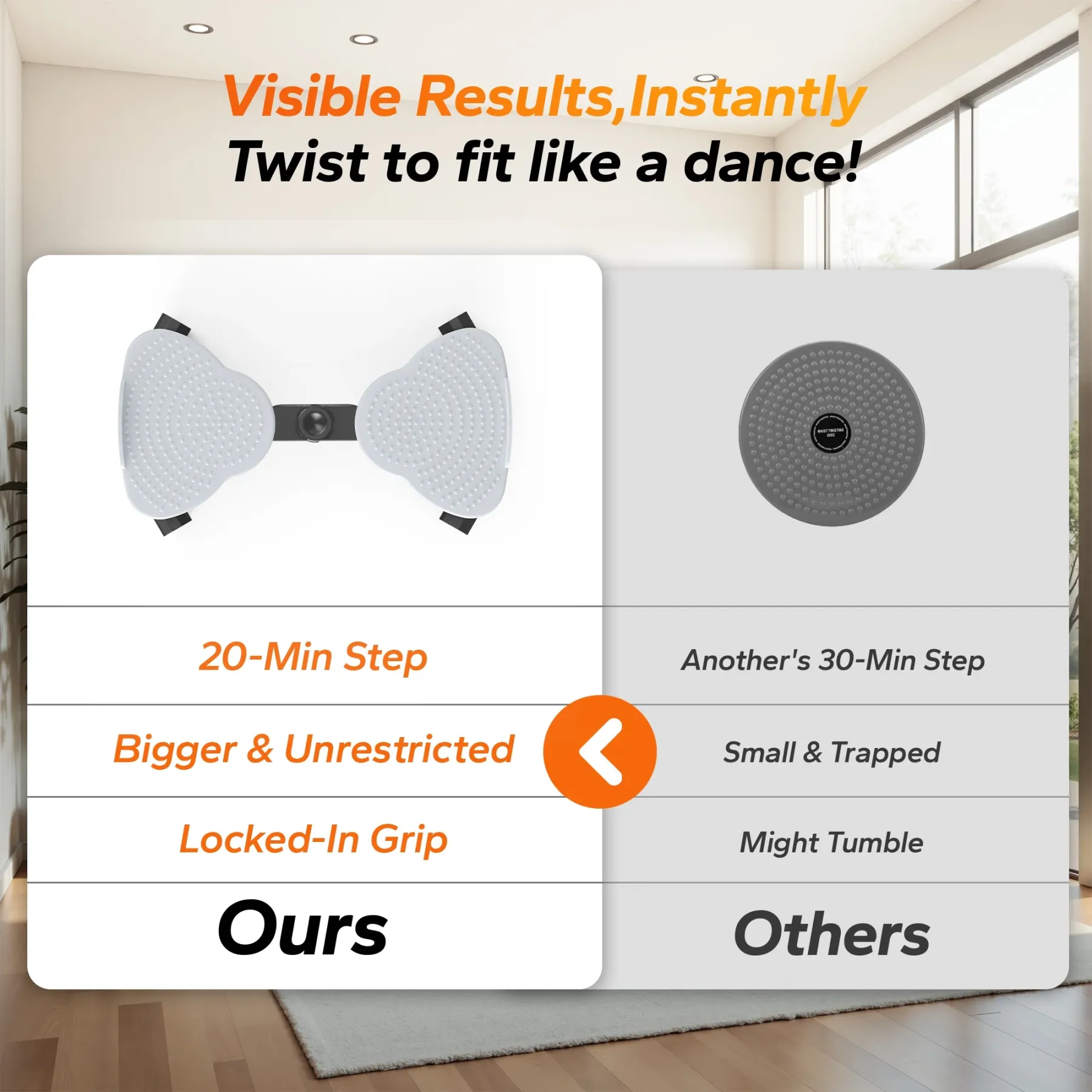 MERACH Slim Waist Twister - 300 lbs Silent Ab Toner Machine for Women, Core Workout Board, Home Gym Equipment for Hourglass Figure & Love Handle Reduction