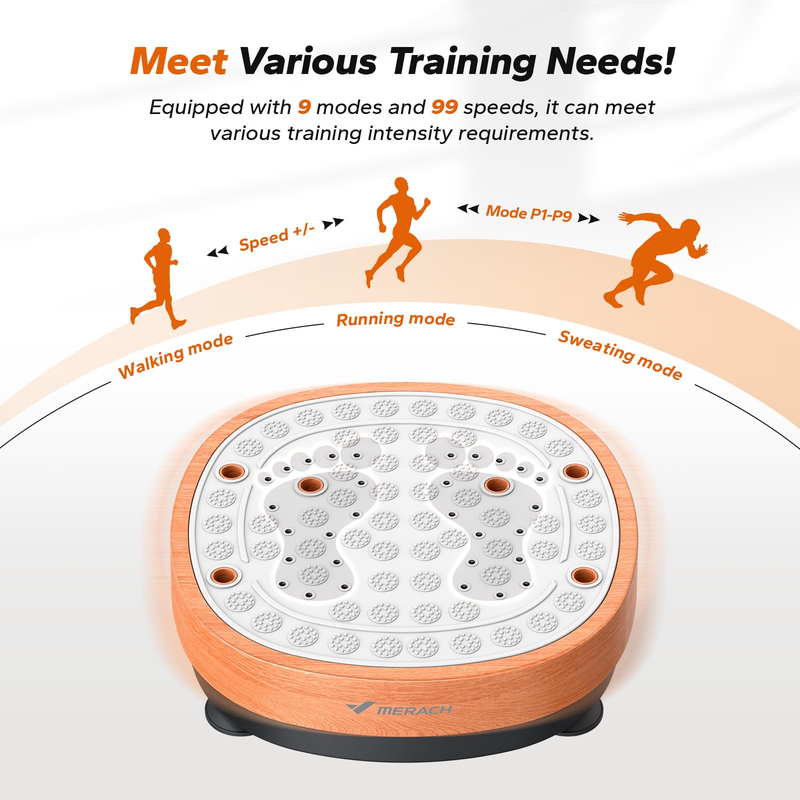 MERACH Foot Massager Vibration Plate Exercise Machine, Helps Relieves Leg Fatigue