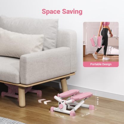  MERACH Portable Stair Stepper Mini Workout Twist Stepper Cardio Exercise Machine for Home Office Use Foot Pedal Exerciser