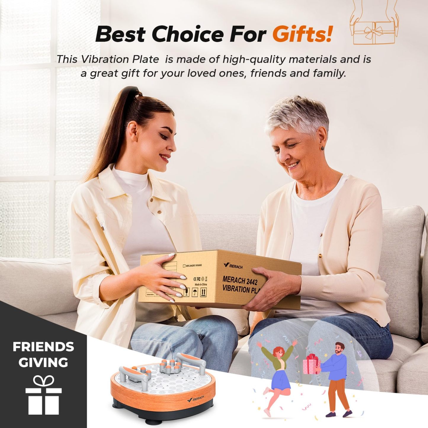 MERACH Foot Massager Vibration Plate Exercise Machine, Helps Relieves Leg Fatigue