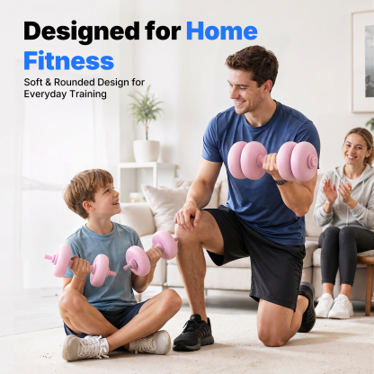 MERACH Adjustable Soft Dumbbell Set, Kettlebells and Barbell Weight Set for Home Gym, 45lbs