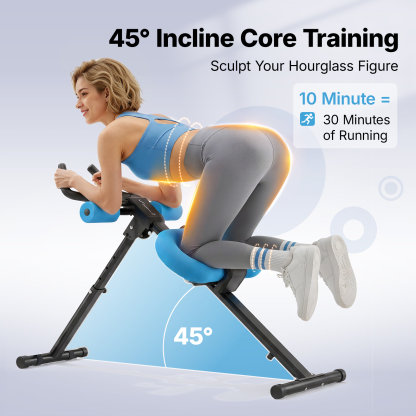 MERACH Abdominal Trainers Adjustable Ab Machine Full Body Workout for Home Gym Foldable Knee Protection Abdominal Exercise Machine for Home Core Ab Exercise System Trainer