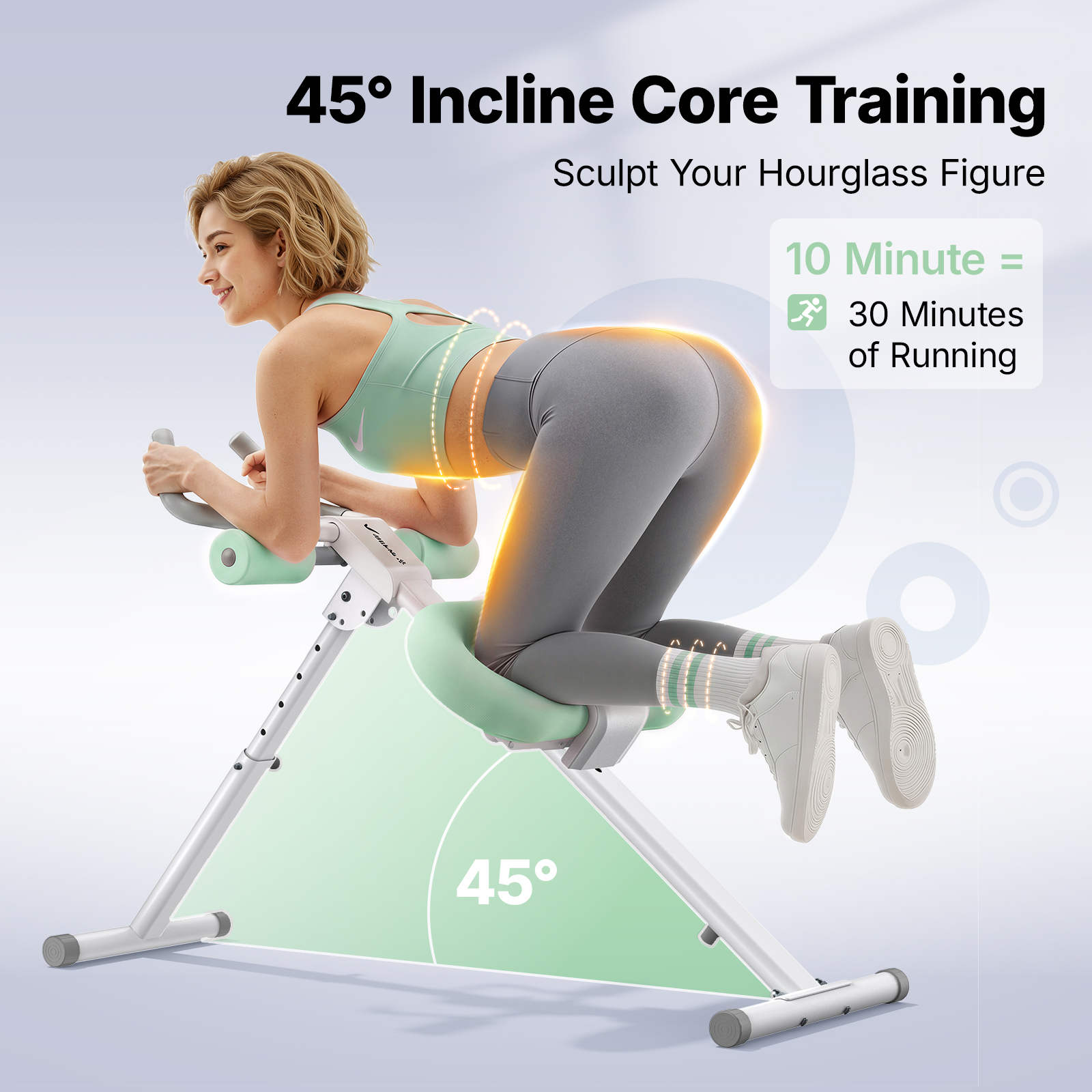 MERACH Ab Machine for Exercise, Adjustable Abdominal Workout machine for Home Gym, Foldable, Knee Protection