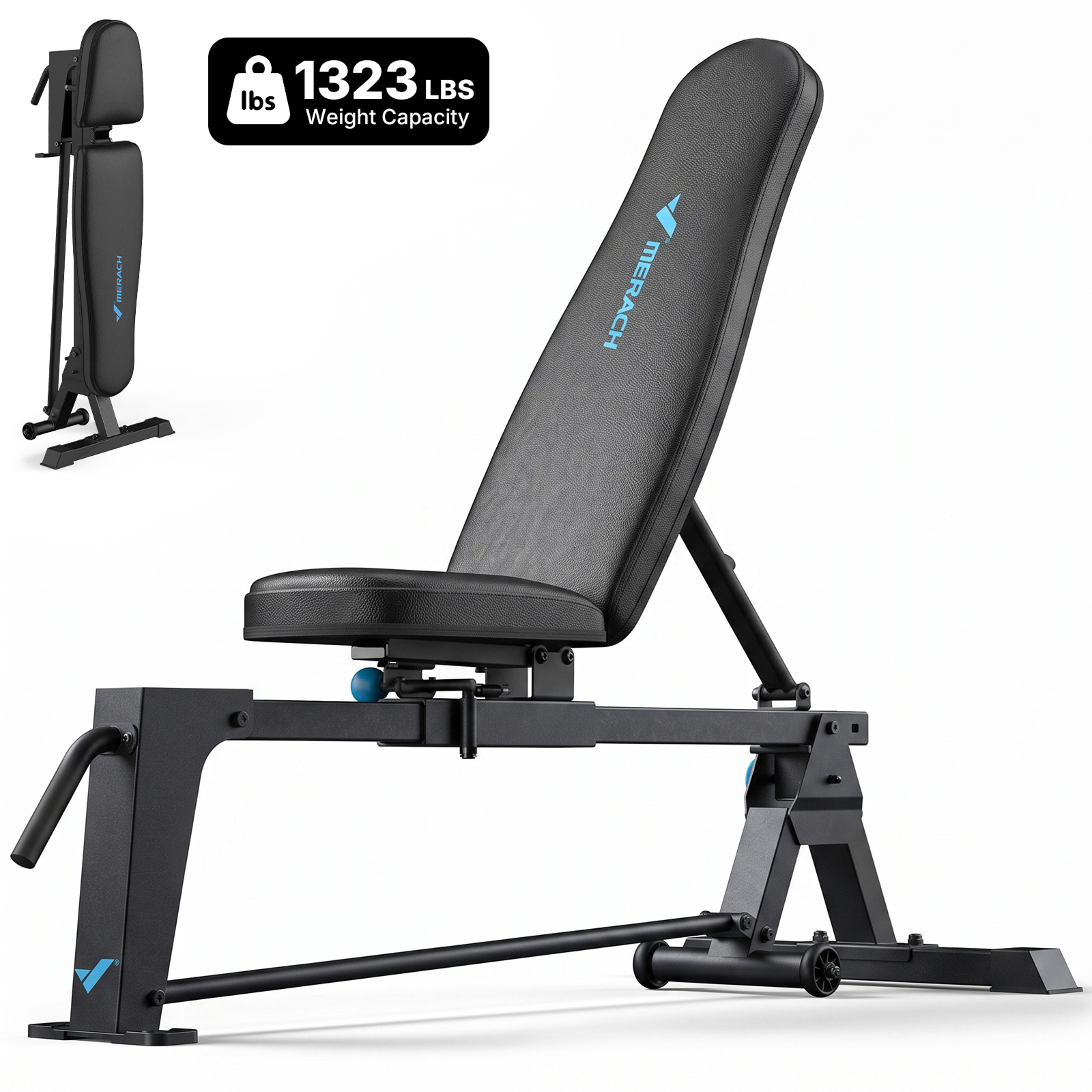 MERACH Adjustable Weight Bench Hold up to 1323lbs, Foldable Workout Bench Press for Home Gym Fitness Strength Training