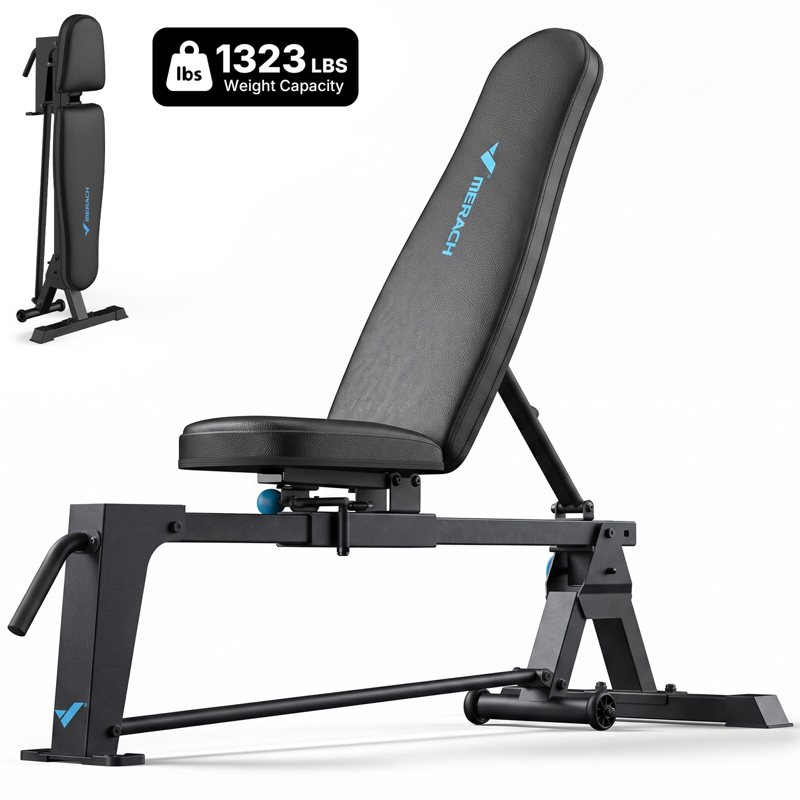 MERACH Adjustable Weight Bench Hold up to 1323lbs, Foldable Workout Bench Press for Home Gym Fitness Strength Training