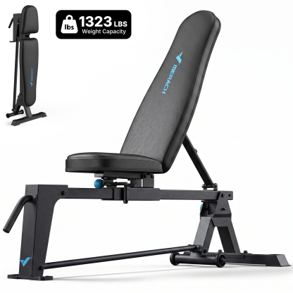 MERACH Adjustable Weight Bench Hold up to 1323lbs, Foldable Workout Bench Press for Home Gym Fitness Strength Training