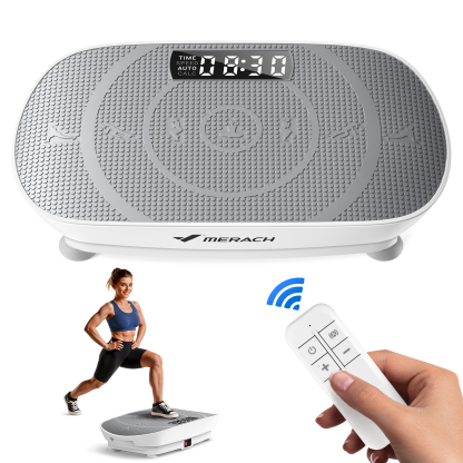 MERACH Compact Vibration Plate Exercise Machine, Mini Whole Body Vibrating Muscle Toner with Remote Control