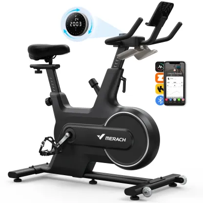 MERACH Indoor Cycling Bike, Exercise Bike for Home with Magnetic Resistance, Bluetooth Stationary Bike with APP Data Tracking, and Tablet Holder