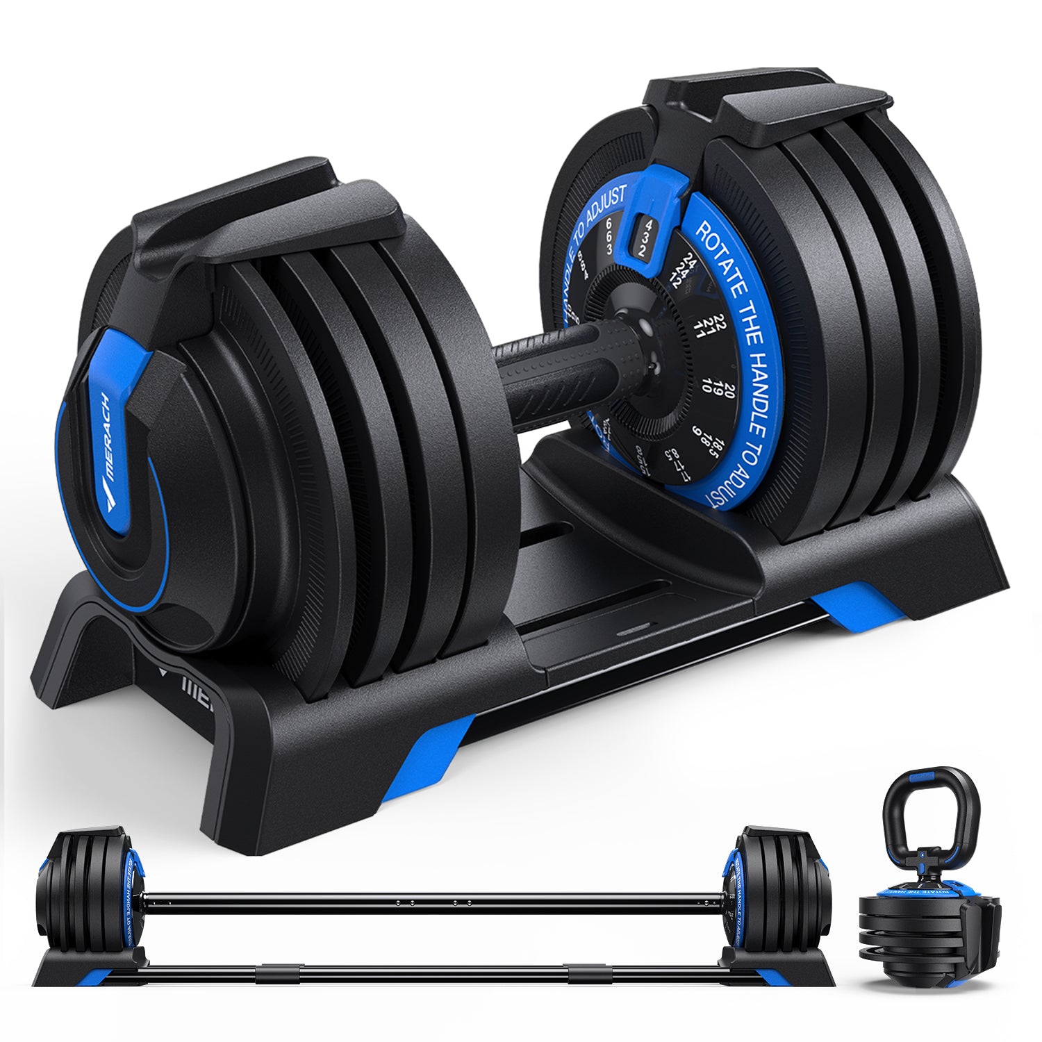 MERACH - 3 in 1  Adjustable Dumbbells Set