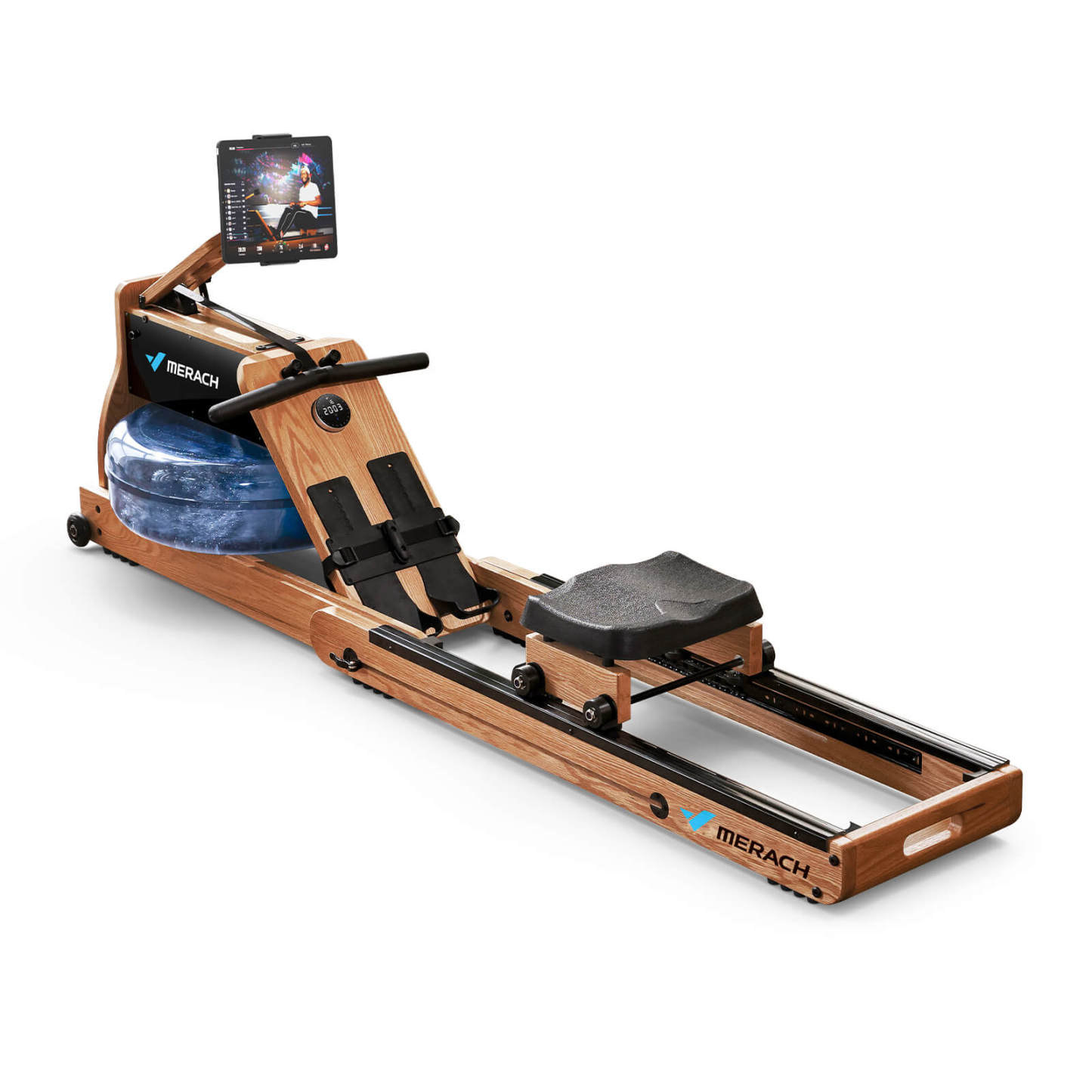 MERACH 950 Water Rower Best Dual Resistance Wood Rowing Machine For Your Home