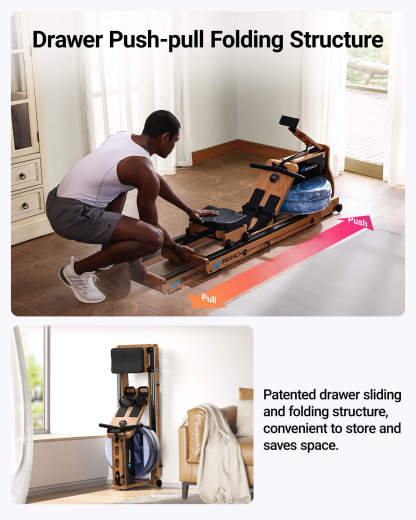 950 Dual resistance Wood Rower