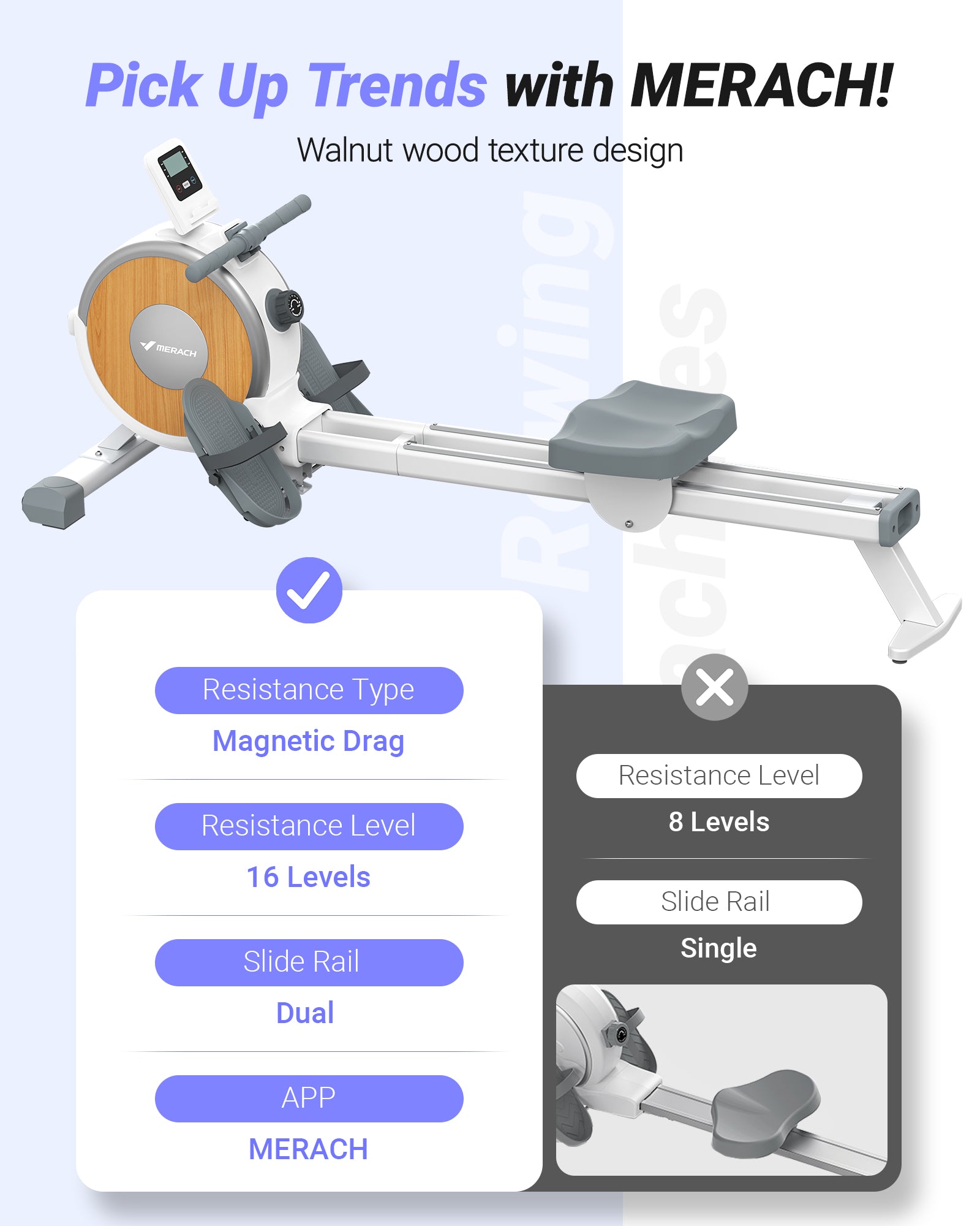 MERACH's Budget-Friendly Q1S Home Smart Rower with Auto