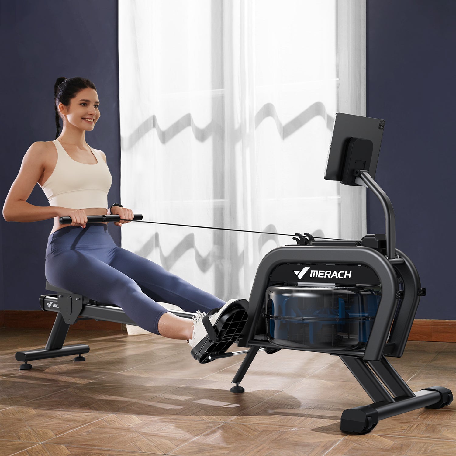 MERACH R06 Dual Resistance Rower with Auto Resistance Technology