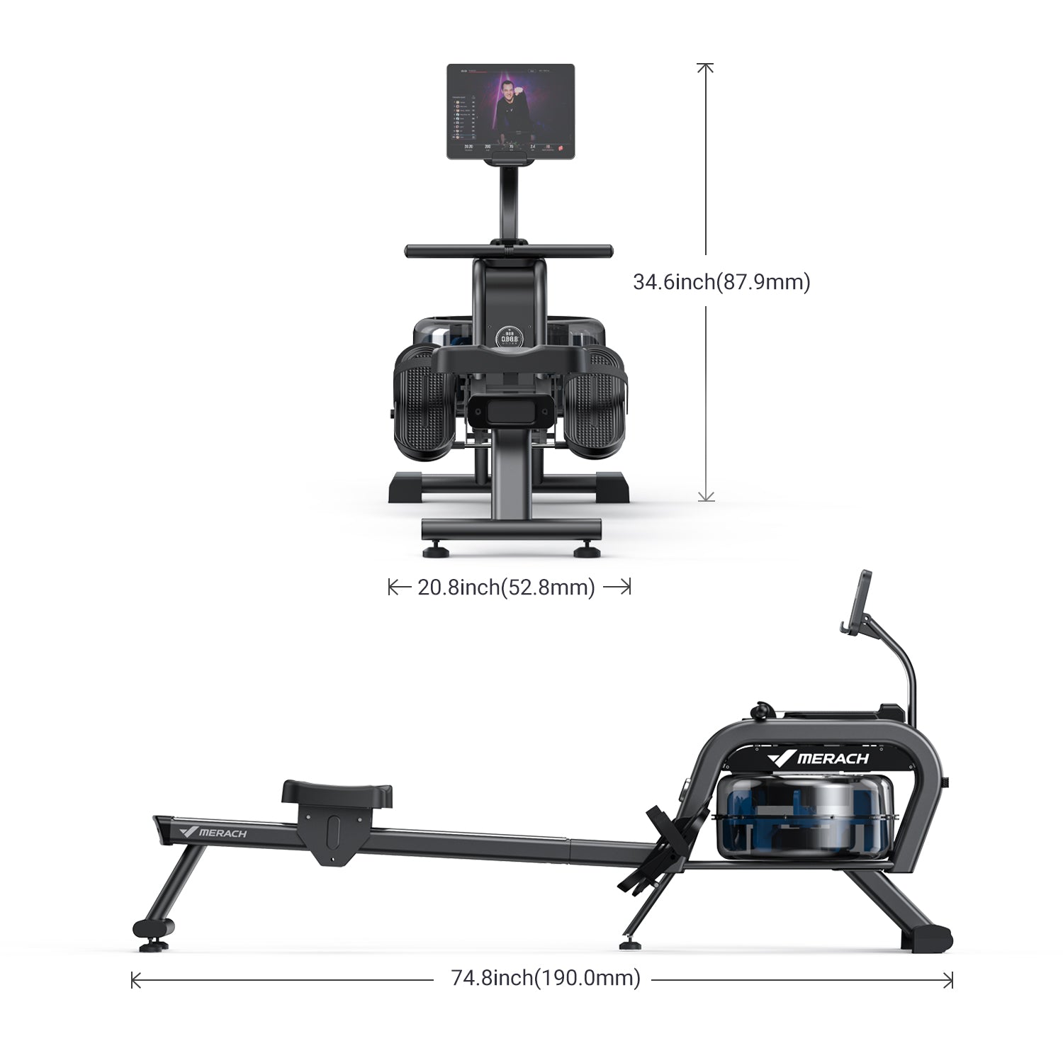 MERACH R06 Dual Resistance Rower with Auto Resistance Technology