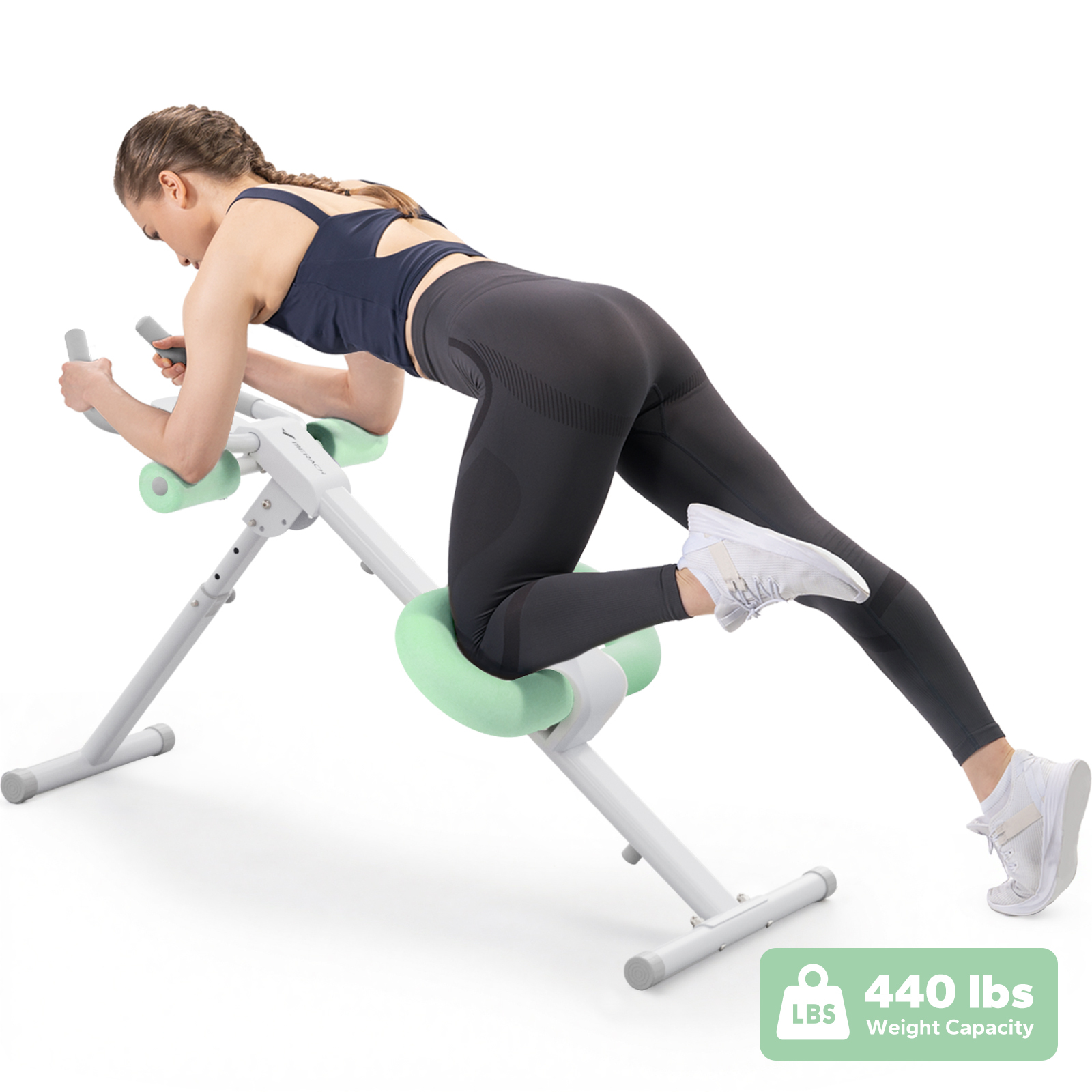 MERACH Ab Machine for Exercise, Adjustable Abdominal Workout machine for Home Gym, Foldable, Knee Protection