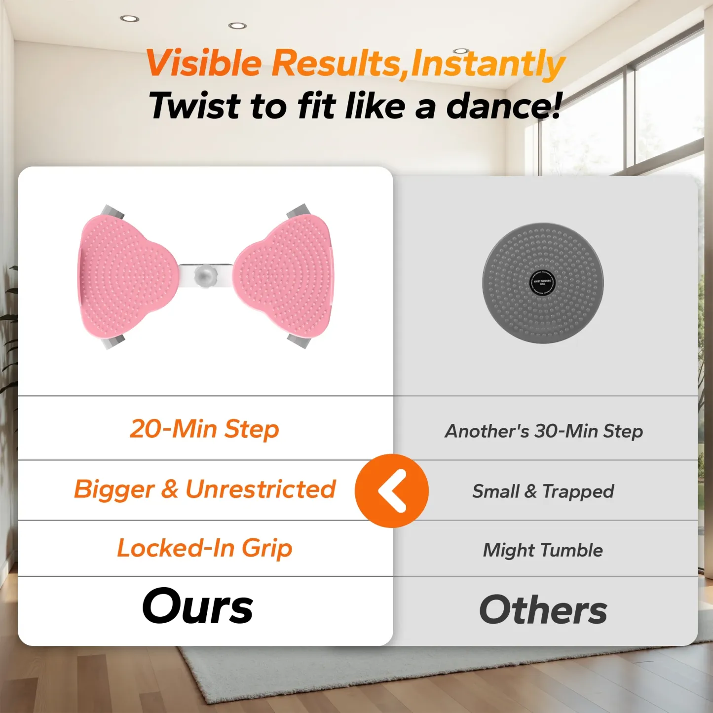 MERACH Slim Waist Twister - 300 lbs Silent Ab Toner Machine for Women, Core Workout Board, Home Gym Equipment for Hourglass Figure & Love Handle Reduction