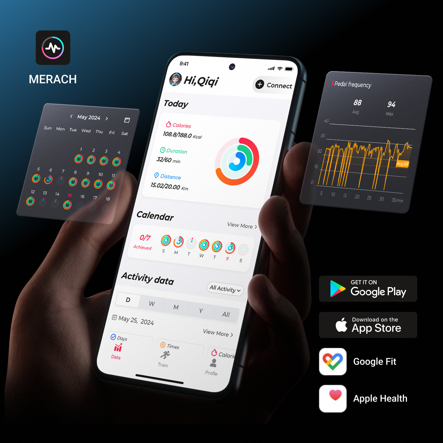 MERACH Compact Twisting Stepper with 330LBS Load Capacity & Resistance Bands for Comprehensive Full-Body Training