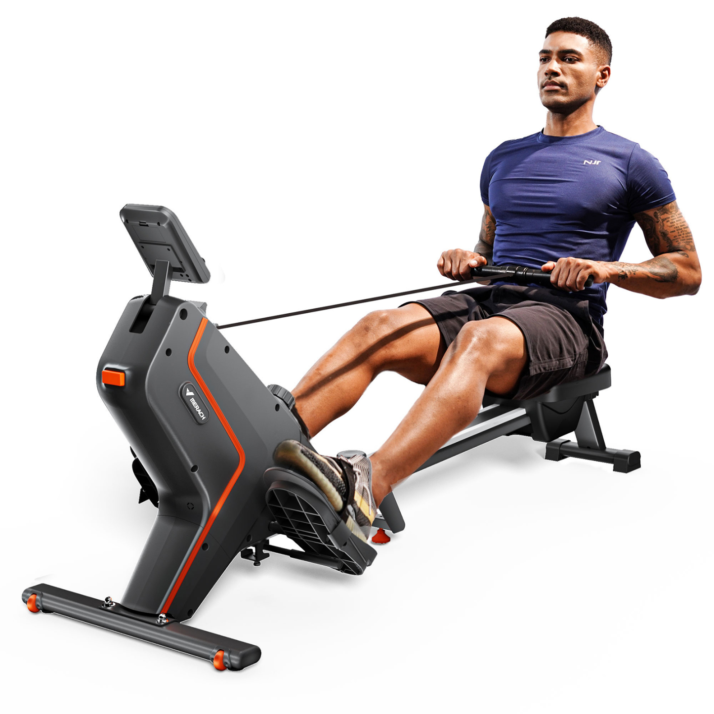 MERACH Foldable Magnetic Rowing Machine 16 Levels Resistance Quiet Rower with Bluetooth for Home Use