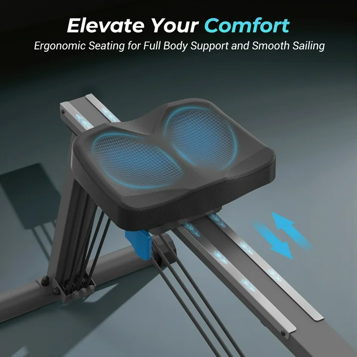 UTRYUP Rowing Machine for Home Use with LCD Monitor, Adjustable Resistance, Hold up 265 lbs