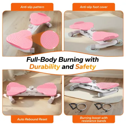 MERACH Slim Waist Twister - 300 lbs Silent Ab Toner Machine for Women, Core Workout Board, Home Gym Equipment for Hourglass Figure & Love Handle Reduction