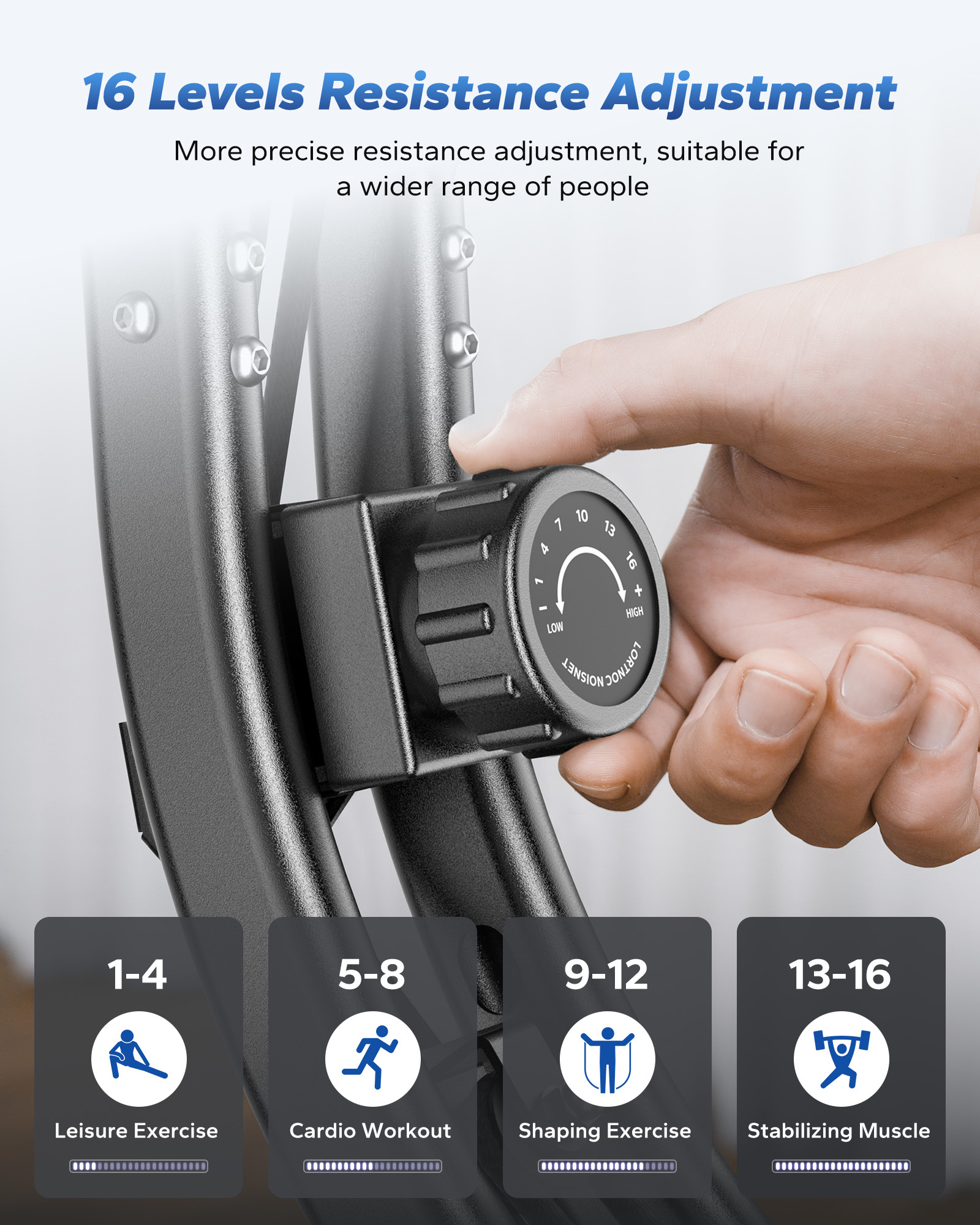 MERACH Folding Exercise Bike, 4 in 1 Magnetic Upright Bike with 16 Levels of Resistance for Home Indoor Cardio Workout Max Weight 300 lbs