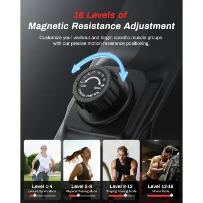 UTRYUP Magnetic Rowing Machines for Home, 16 Levels of Quiet Resistance Foldable Compact Rowing Machine 350 LB Weight Capacity with Bluetooth, App Supported, Tablet Holder