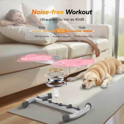 MERACH Slim Waist Twister - 300 lbs Silent Ab Toner Machine for Women, Core Workout Board, Home Gym Equipment for Hourglass Figure & Love Handle Reduction