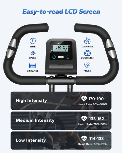 MERACH Folding Exercise Bike, 4 in 1 Magnetic Upright Bike with 16 Levels of Resistance for Home Indoor Cardio Workout Max Weight 300 lbs