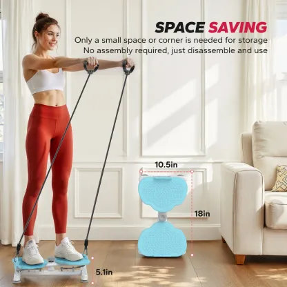 MERACH Slim Waist Twister, Silent Ab Toner for Women, 264 lbs Capacity, Core Workout Board for Home Gym，Blue