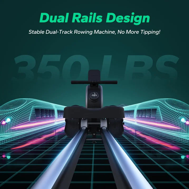 MERACH Rower Machine Bluetooth 16 levels Quiet Magnetic Smart Auto Resistance Rower for Home Use