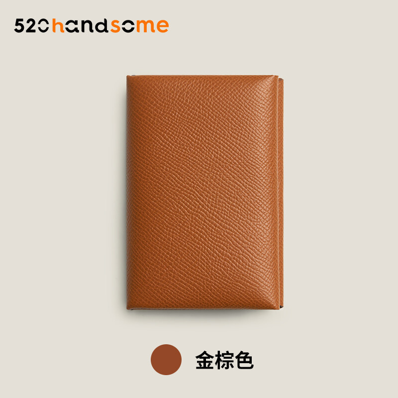 Applicable to H Calvi Solid Color Multi-Color Optional Handmade Hand-Stitched Goat Leather Bag Coin Purse Card Holder · Lemon Yellow (EP) Lining Minium Orange (EP)