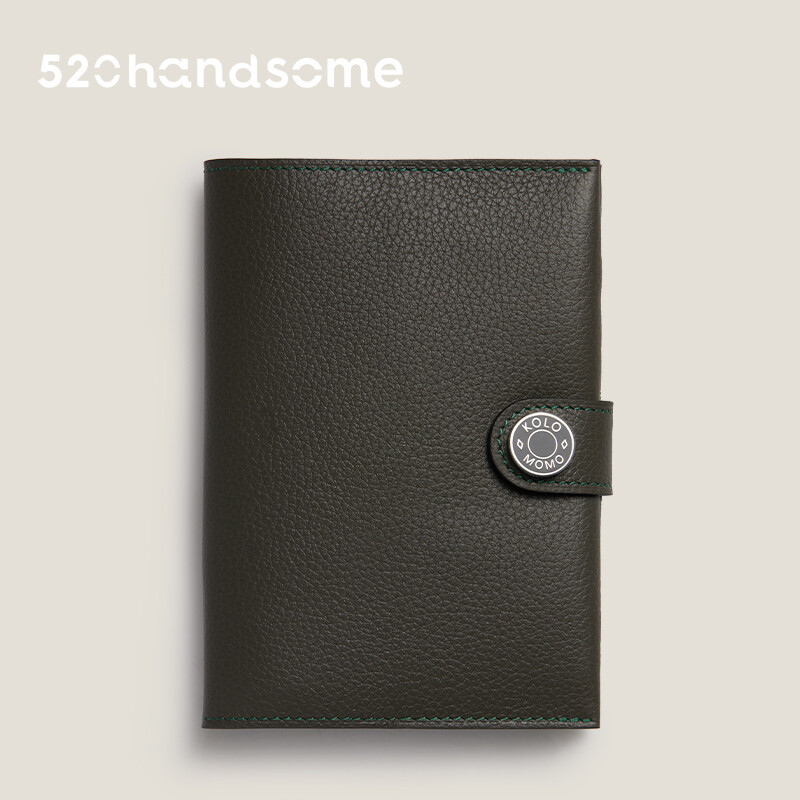 【Kolomomo Brand】Top Layer Eve Goat Leather Enamel Buckle Passport Bag Accessory Handcrafted Hand-sewn Card Holder