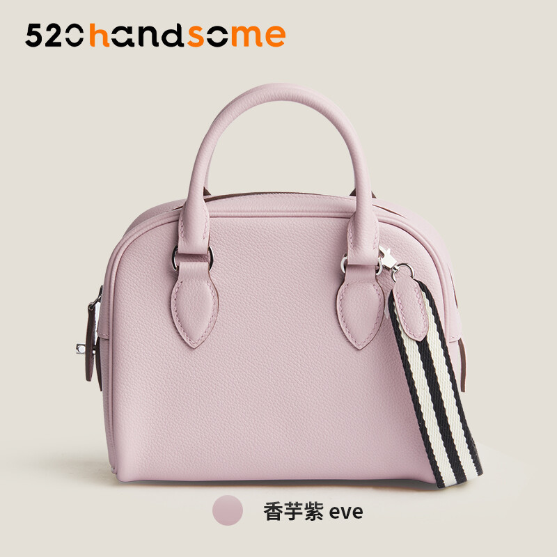 【Kolomomo Brand】 Handmade Wax range EVThread Stitching Imported Genuine Leather Bowling Ball 12Bolide MINI Women's Crossbody Bag 