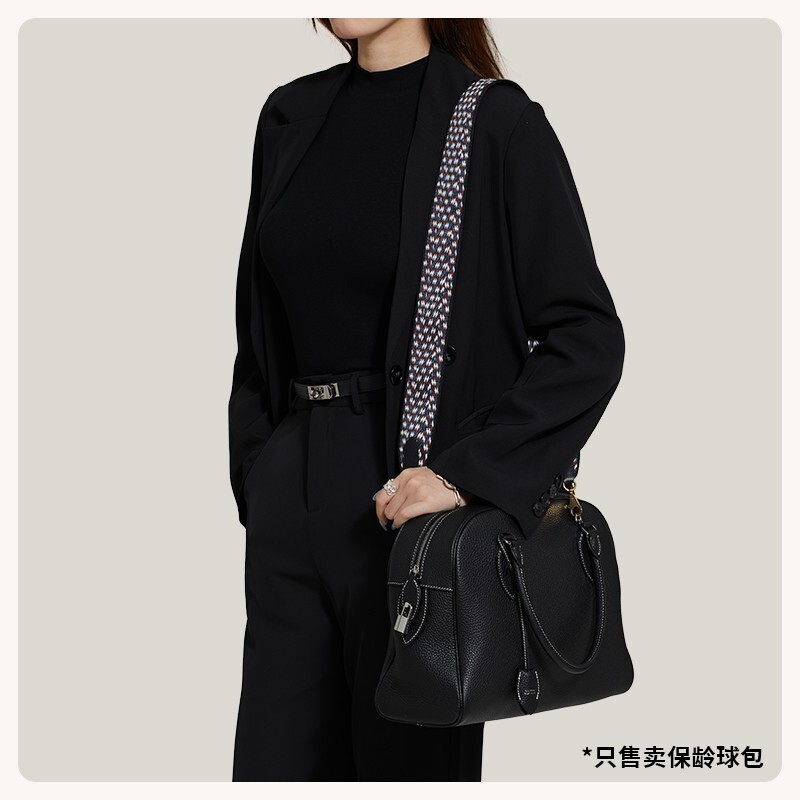 【Kolomomo Brand】 Handmade Genuine Leather Bolide Crossbody Underarm Bag Handbag Versatile Commuter Bowling Bag 