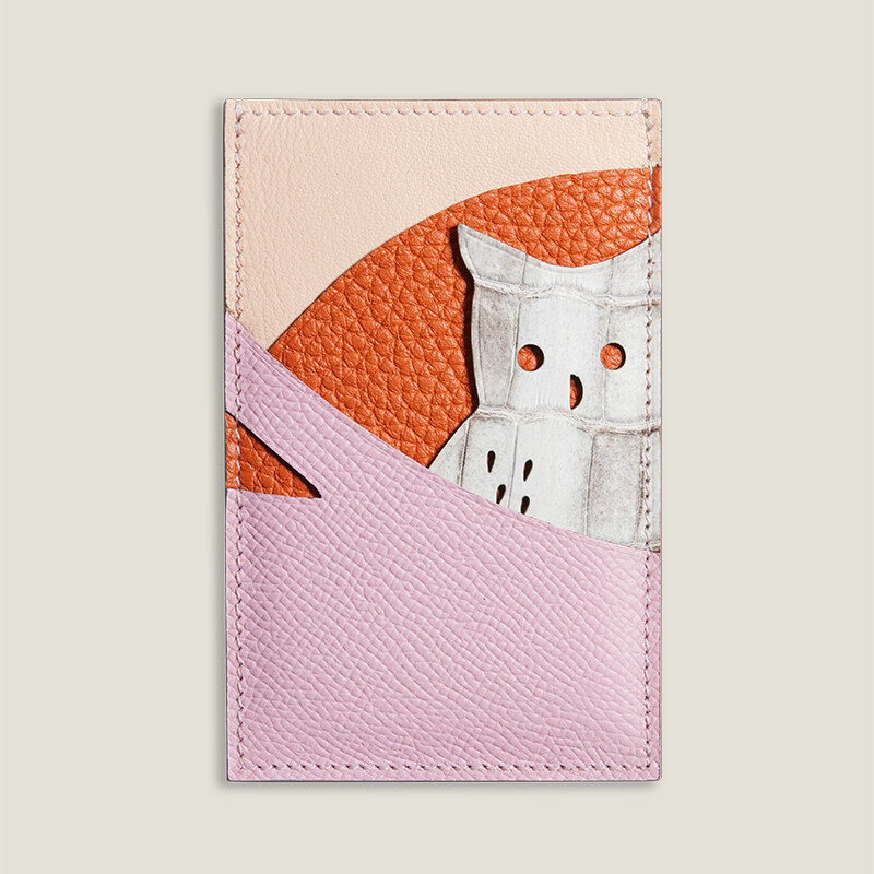 【Kolomomo Brand】Himalaya Matte Nile Crocodile Owl Animal Card Holder