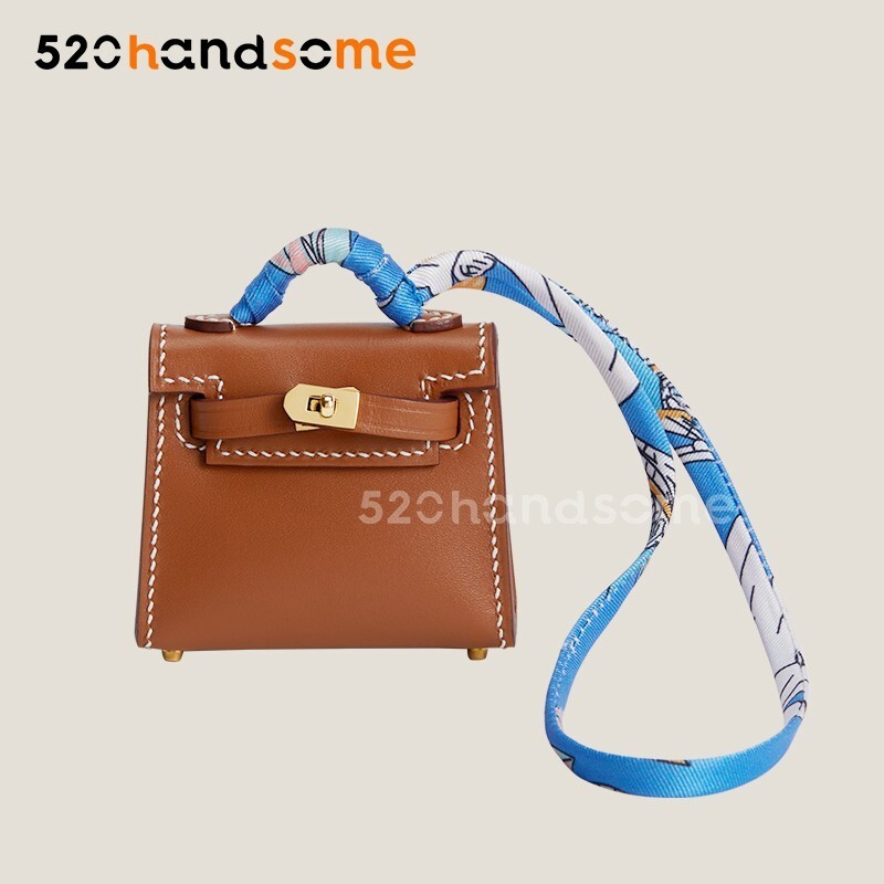 【Kolomomo Brand】 Mini Kelly * Twilly Pendant Mini Kelly Bag Car Hanging Ornament Earphone Holder 