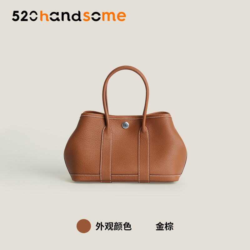 【Kolomomo Brand】 Handmade Wax Thread Genuine Leather Garden Party 23 30 36 Large Capacity Women's Bag Garden Bag