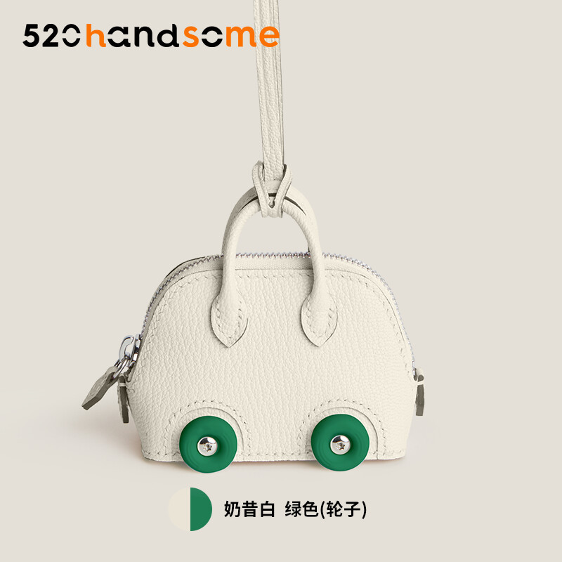 【Kolomomo Brand】Bowling Ball Pendant BOLIDE ON WHEELS CHARM · BLQ Small Pendant/Electric Blue BOX Leather * Classic Orange (Wheels)