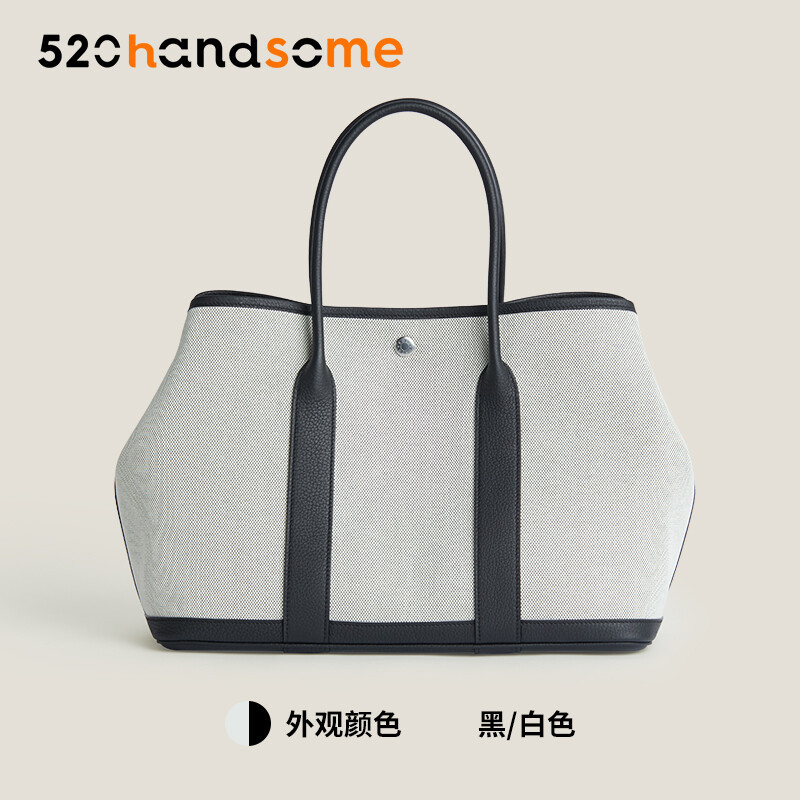 【Kolomomo Brand】 Handmade Wax Thread Canvas Garden Party Large Capacity Women's Bag Garden Bag Shoulder Handbag 