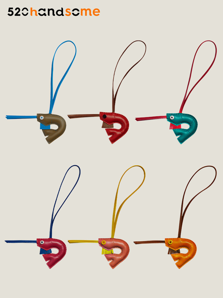 【Kolomomo Brand】 Small Shrimp Handmade Sewn Pendant Sheepskin Hanging Decoration Car Interior Hanging Ornament